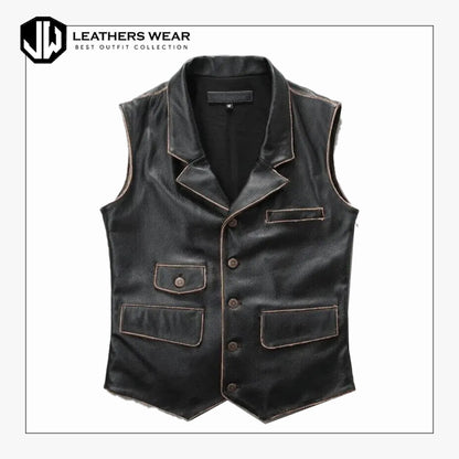 Real Sheepskin Biker Vest