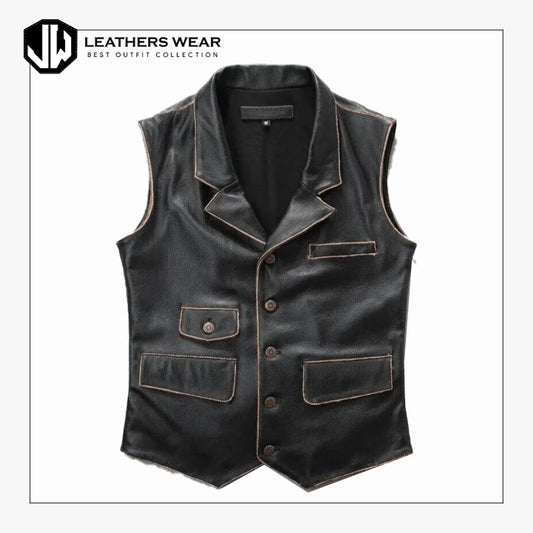 Real Sheepskin Biker Vest