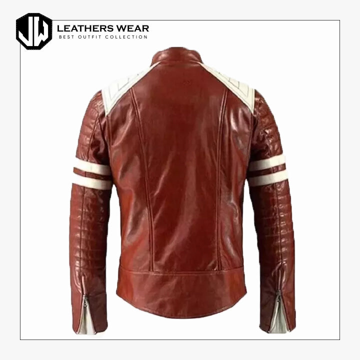 Red Cowhide Leather Jacket