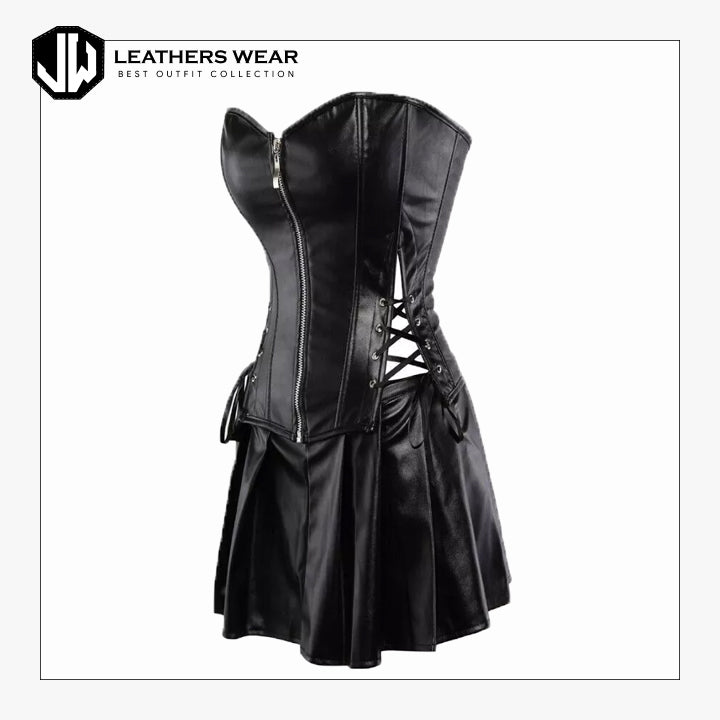 Sexy Leather Corset Dress