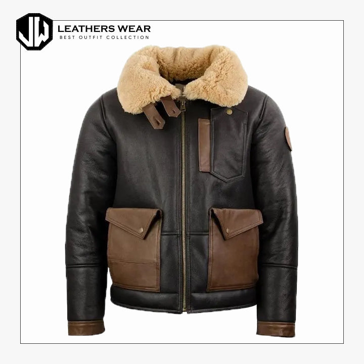Shearling Aviator Jacket Mens