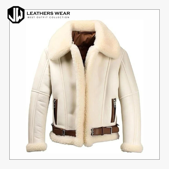 Shearling Biker Jacket Mens