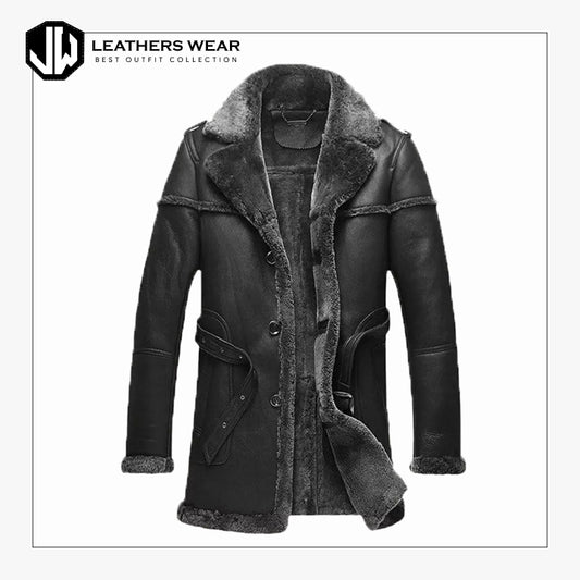 Shearling Fur Black Style Coat