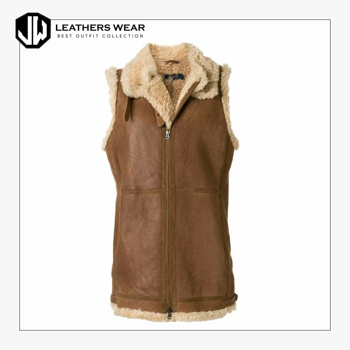 Shearling Lined Long Length Vest