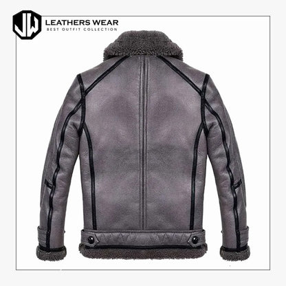 Sheepskin Leather Bomber Jacket