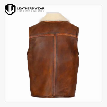 Sheepskin Leather Fur Vest