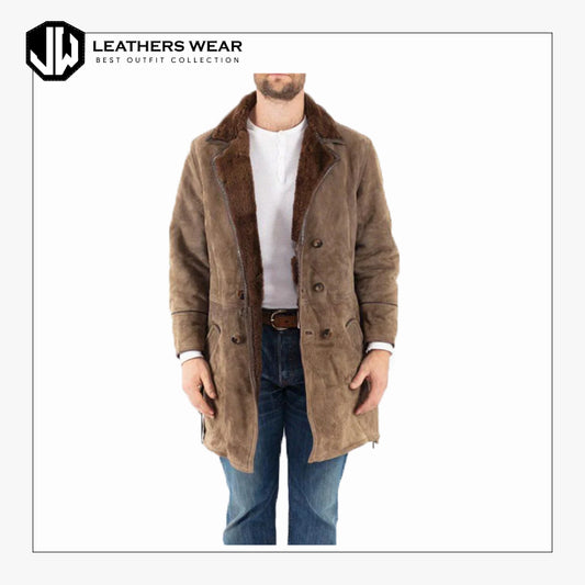 Sheepskin Shearling Coat Mens