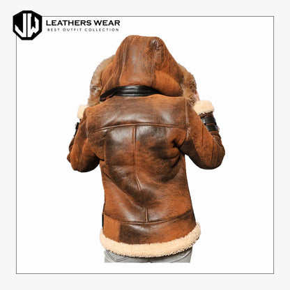 Sheepskin Aviator Jacket Womens