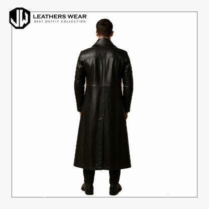 Sheepskin Leather Trench Coat