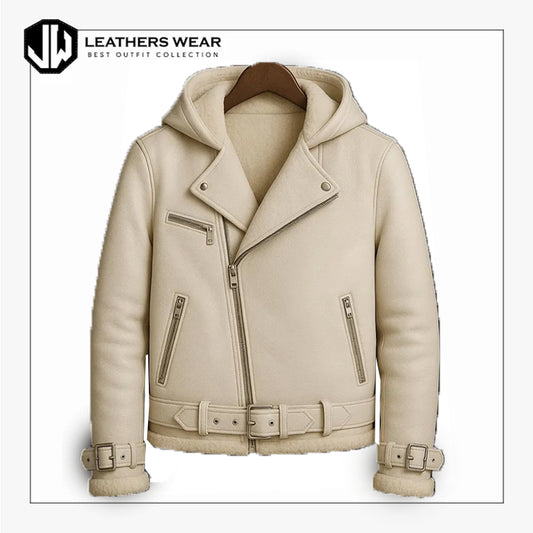 Sherpa Lined Leather Jacket