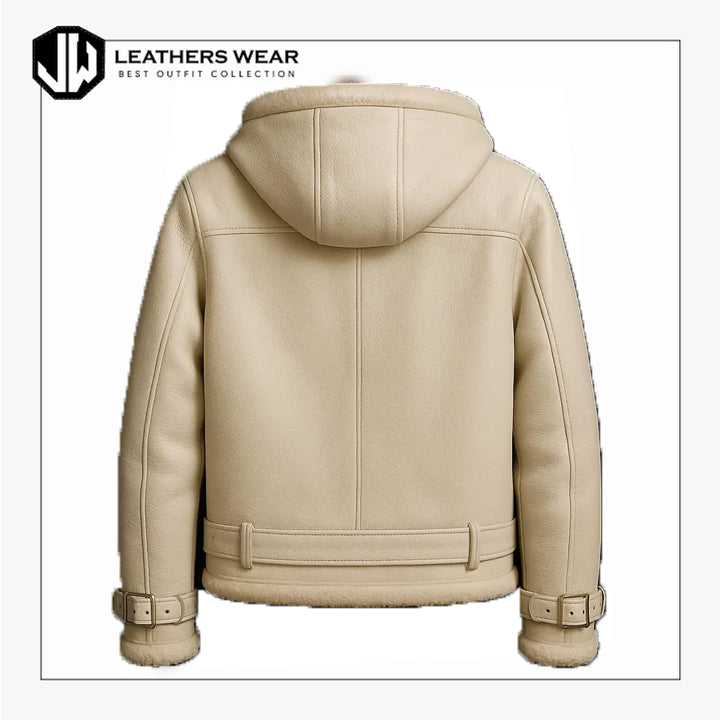 Sherpa Lined Leather Jacket