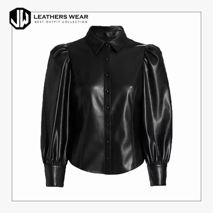 SleeveVeganLeatherShirt