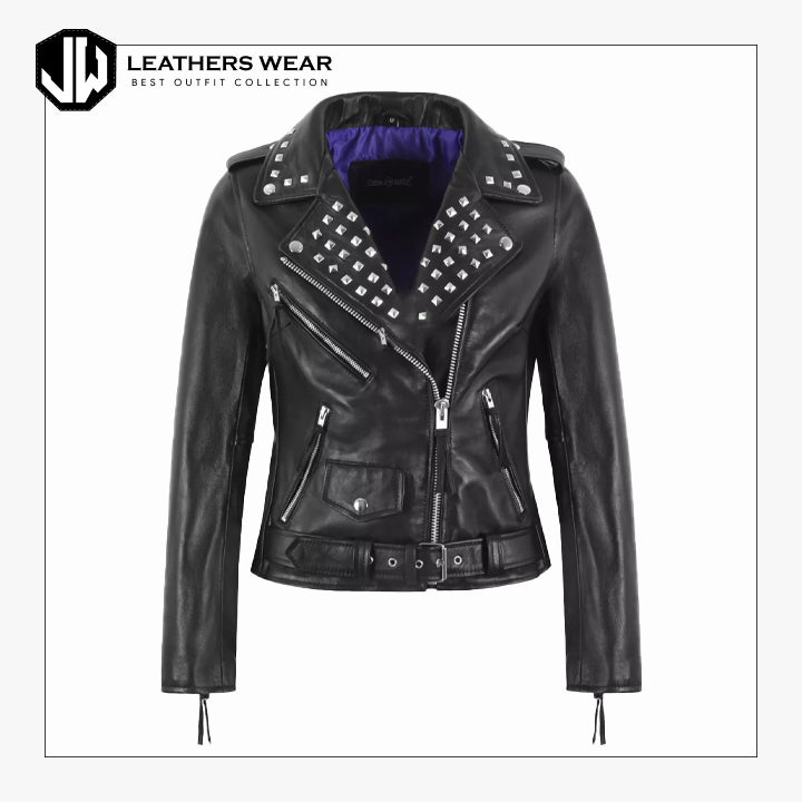 Studded Womens Leather Jacket