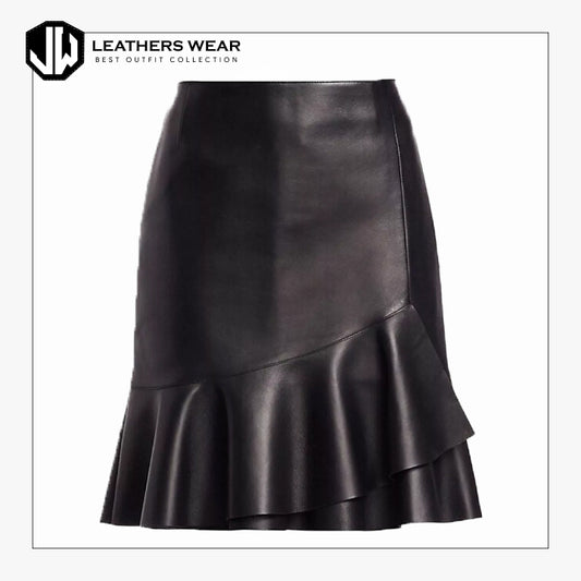 Stylish Black Short Ruffled Skirt