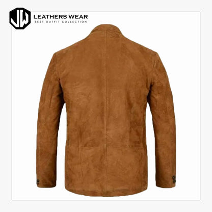 Suede Leather Blazer