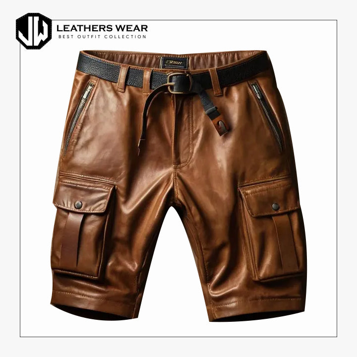 Tailored Leather Shorts