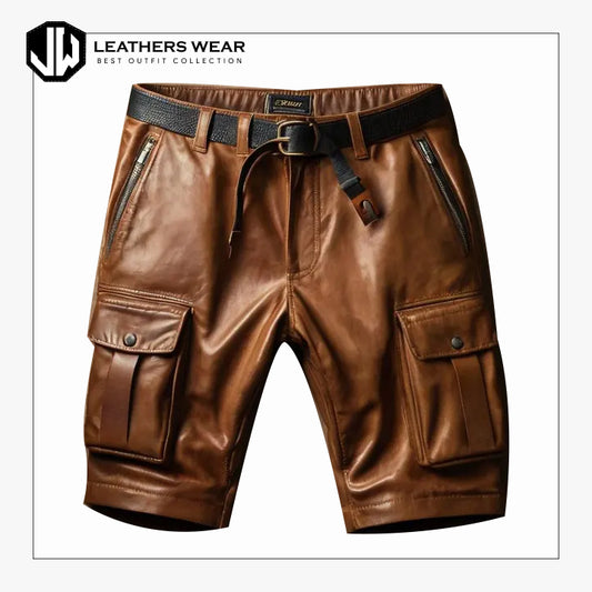 Tailored Leather Shorts