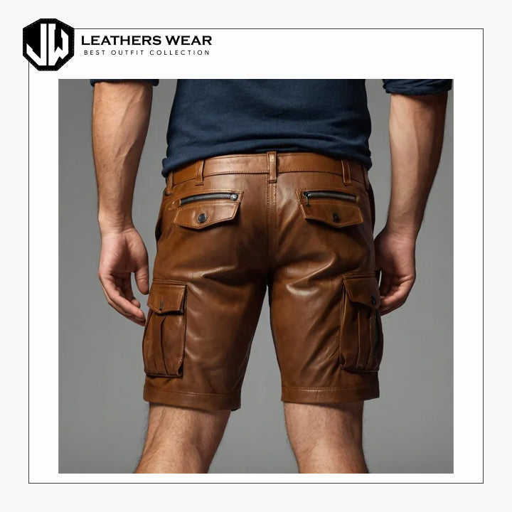 Tailored Leather Shorts