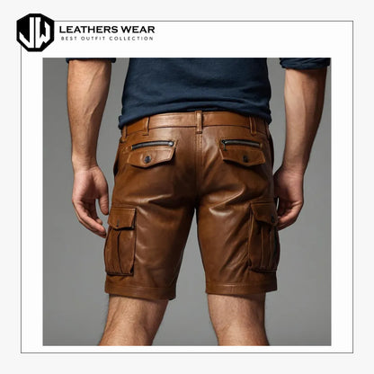 Tailored Leather Shorts