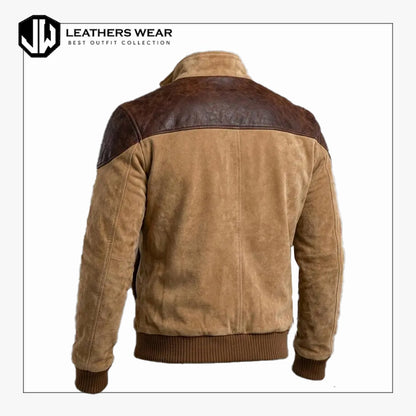 Tan Brown Retro Streetwear Jacket