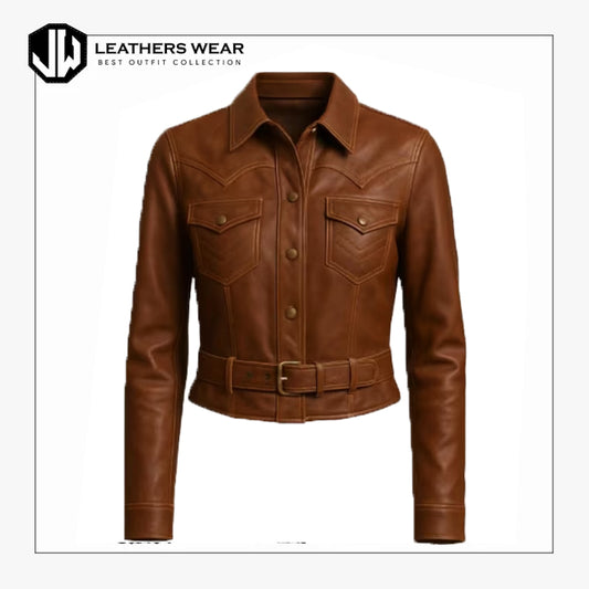 Tan Leather Jacket Women