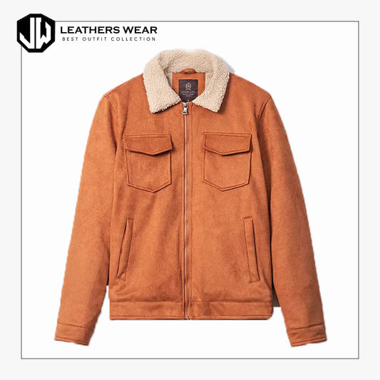 Tan Suede Biker Jacket