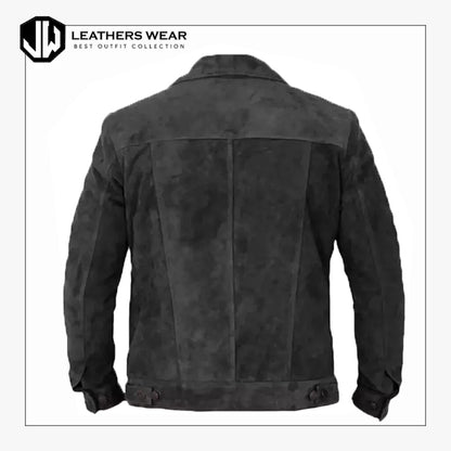 Trucker Leather Jacket Mens