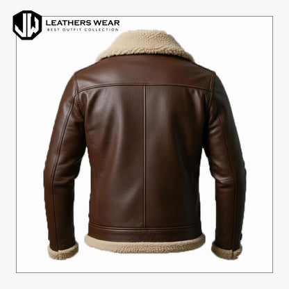 Vegan Leather Shearling Jacket