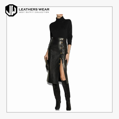 Vegan Leather Skirt