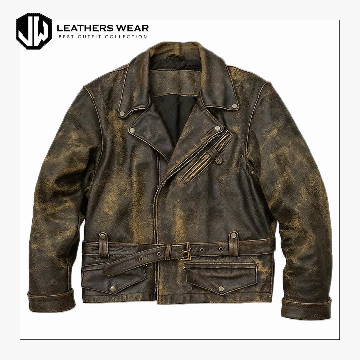 Vintage Classic Cowhide Leather Jacket
