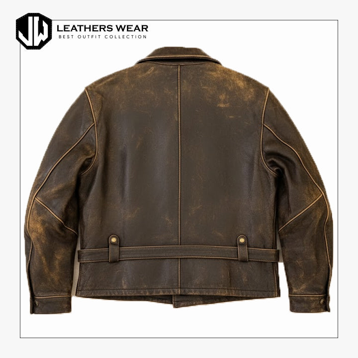 Vintage Classic Cowhide Leather Jacket
