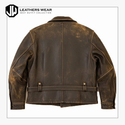 Vintage Classic Cowhide Leather Jacket