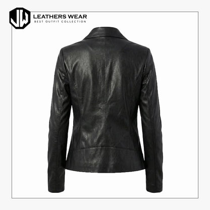 Vintage Leather Blazer Womens