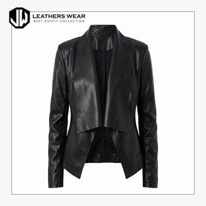 Vintage Leather Blazer Womens