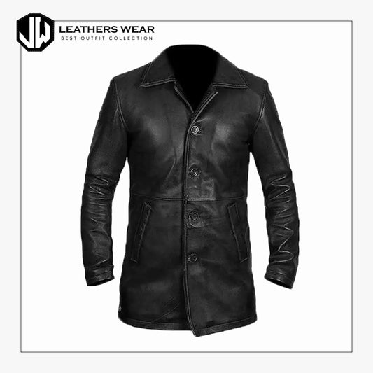 Vintage Leather Trench Coat