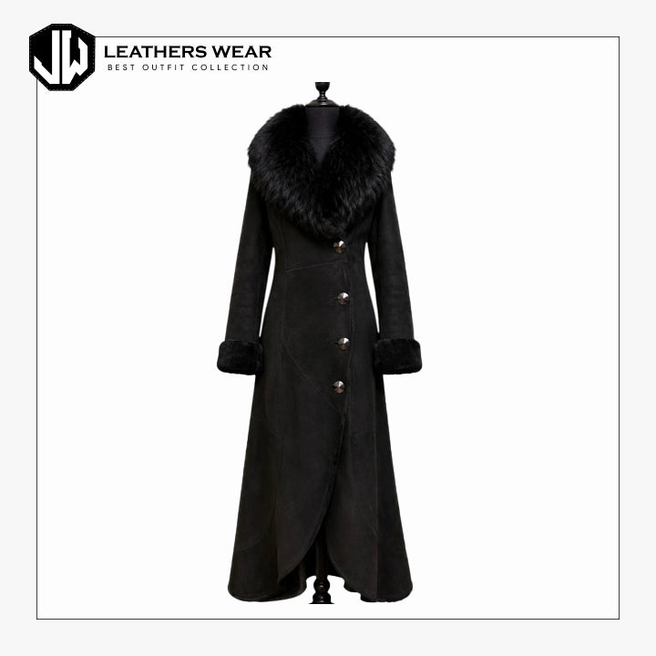 Vintage Sheepskin Coat Womens