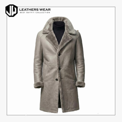 White Shearling Long Coat