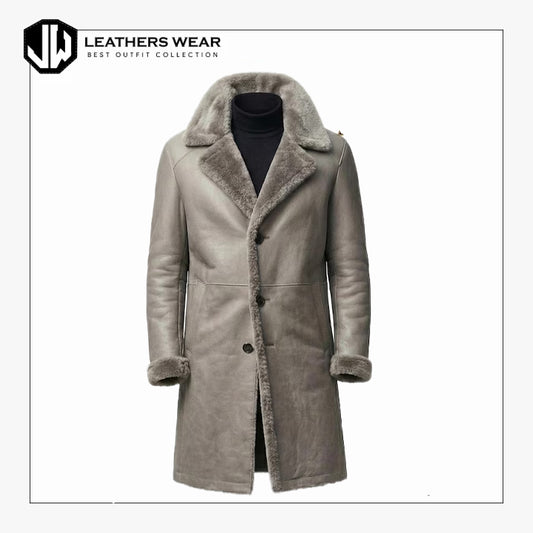 White Shearling Long Coat