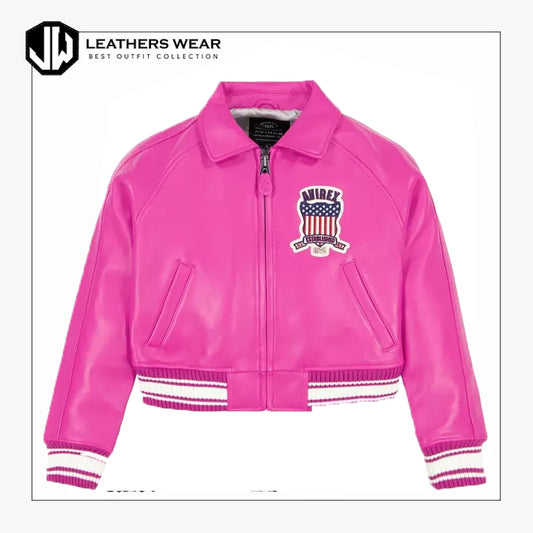 Women's Avirex Pink Bomber Jacket