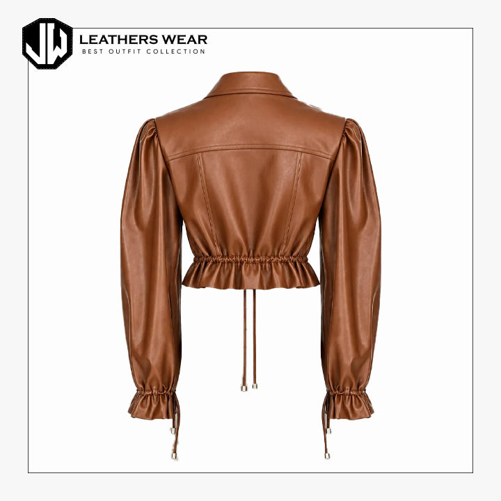 Women’s Brown Cropped Overshirt