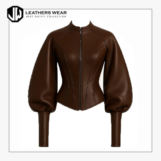 Women’s Brown Genuine Leather Jacket