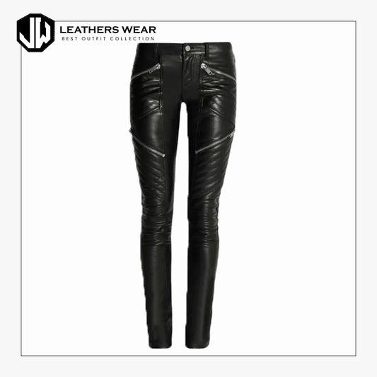 Womens Black Sheep Leather Pants