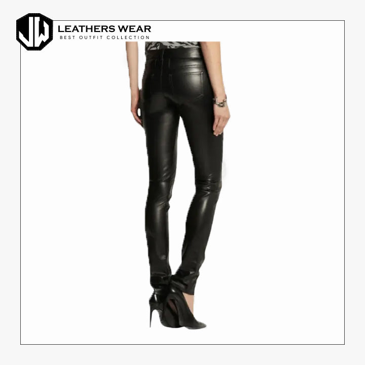 Womens Black Sheep Leather Pants