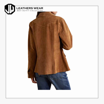 WomensBrownSoftSuedeLeatherShirt1