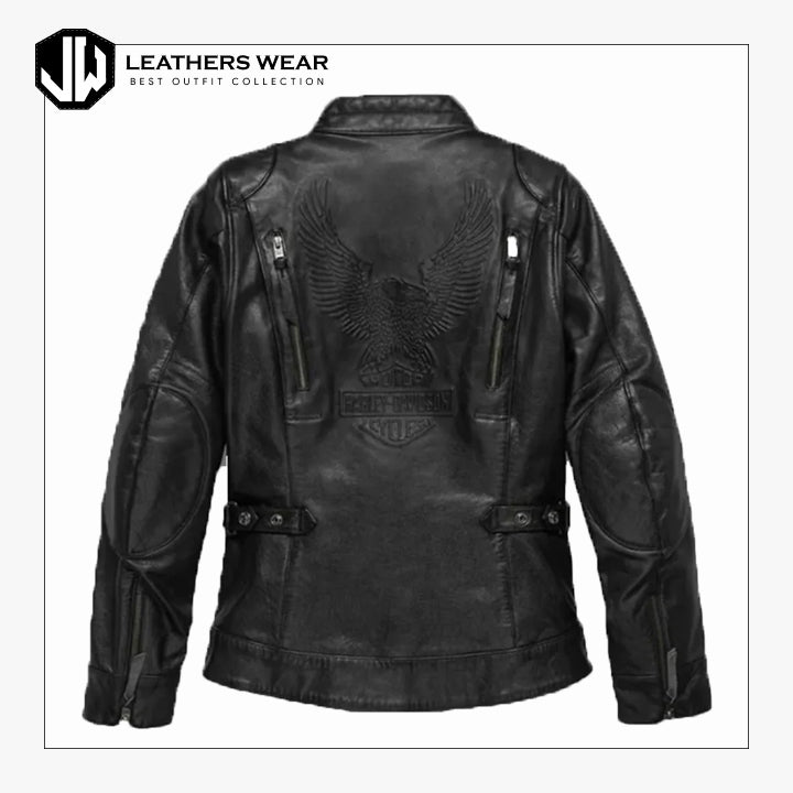 WomensHDLineStitcherLeatherJacket1