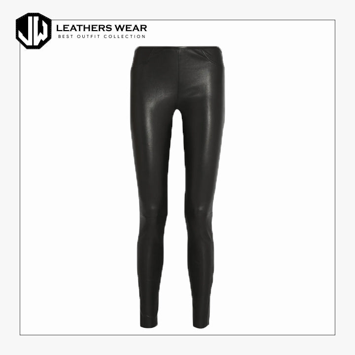 Womens Lambskin Leather Leggings