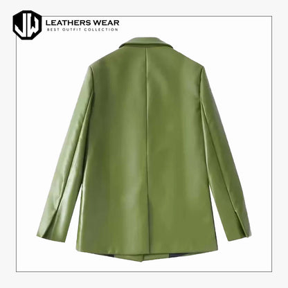 Womens Leather Blazer