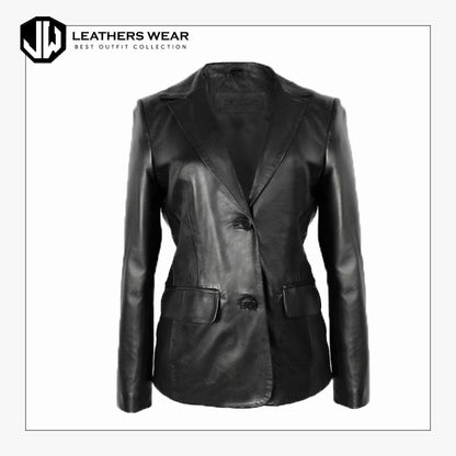 Womens Long Leather Coat