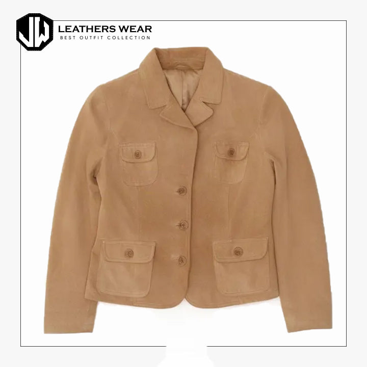 Womens Real Leather Coat