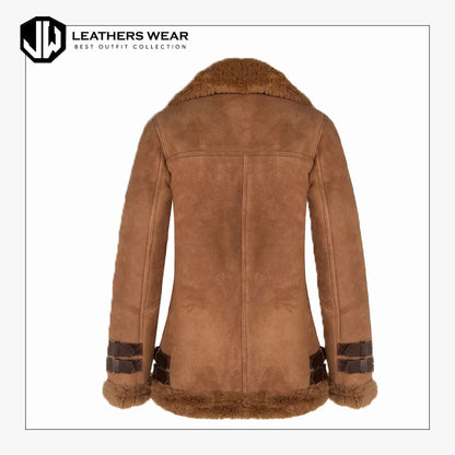 Womens Shearling Bomber Fur Jacket